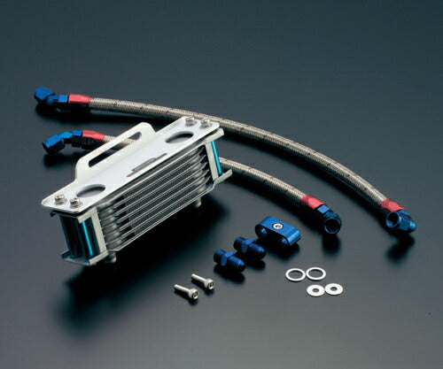 Oil Cooler Kit, Straight, Silver, #6 Standard, 4.5 inch 7-row, SRX400 2-3 Type/600 1-3 Type