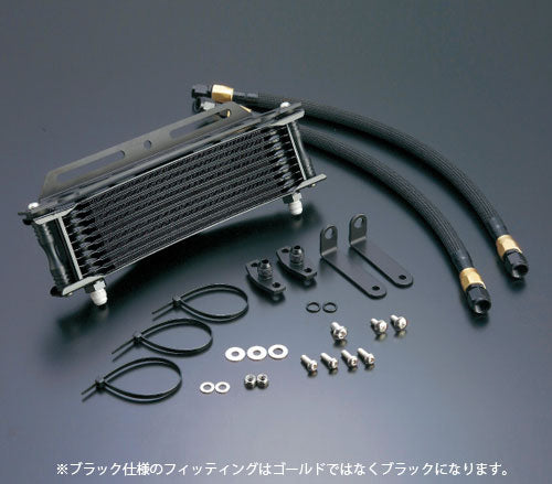 オイルクーラーキット ラウンド ブラック #6 スタンダード 9インチ10段 CBX400F
