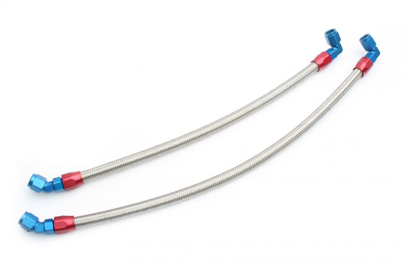 ラウンドオイルクーラーホースセット シルバー #6 スタンダード 9インチ13段 ゼファー400/X/ゼファー750/ZR-7