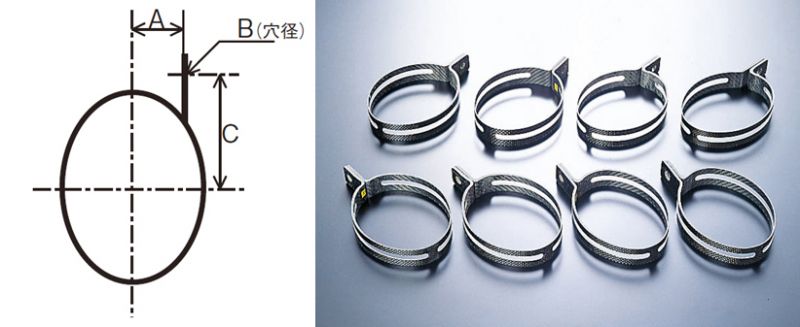 Silencer Band for Oval Silencer - Type C8 Universal