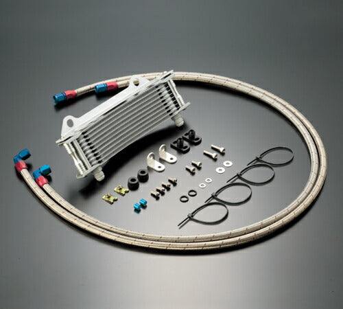Oil Cooler Kit Round Silver #6 Top Mount 9 Row 10 Stage GPZ750/F 83-85
