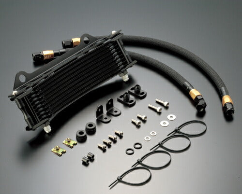 オイルクーラーキット ラウンド ブラック #6 サイド廻し 9インチ10段 GPZ750/F 83-85