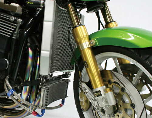 ACTIVEビッグラジエーター専用 ラウンドオイルクーラーキット ブラック #6 9インチ13段 ZRX1100/1200 -08