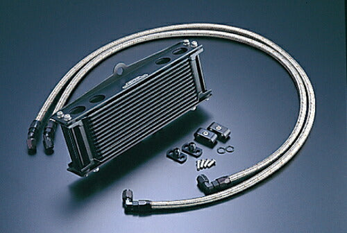オイルクーラーキット ストレート サーモ対応 ブラック #6 サイド廻し 9インチ13段 ゼファー400/X
