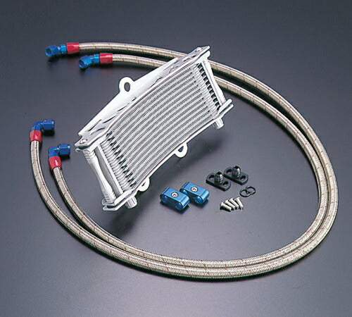 Oil Cooler Kit Round Thermostat Compatible Silver #6 Side Routing 9-row 13-stage Zephyr 400/X