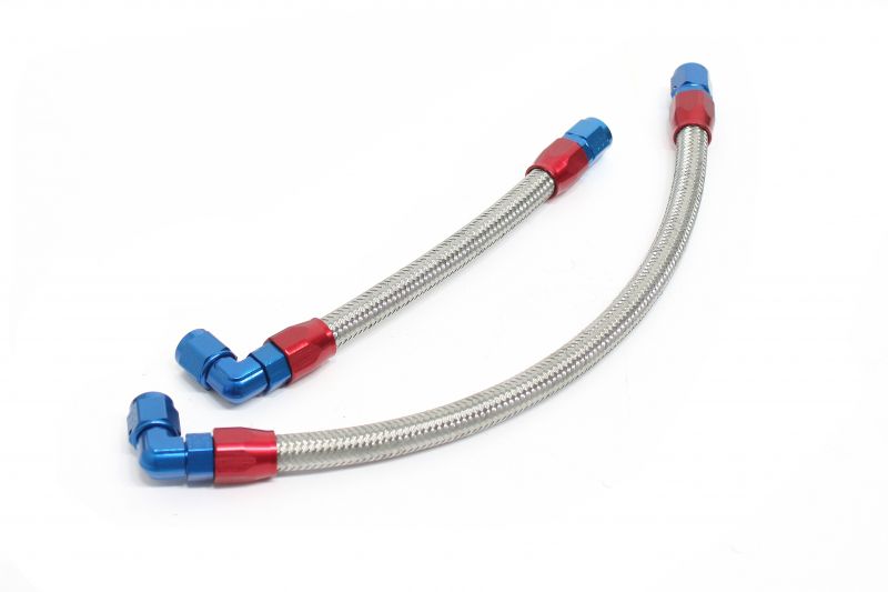 ストレートオイルクーラーホースセット サーモ対応 シルバー #8 サイド廻し 9インチ10段/13段 GSX1100S -93/94-