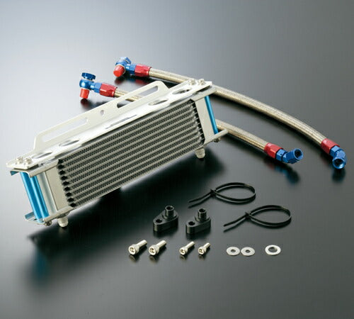 Oil Cooler Kit Straight Silver #6 Standard 9in 10-row CB750 92-08