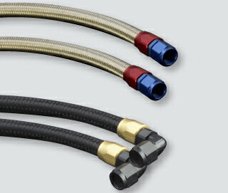 ラウンドオイルクーラーホースセット ブラック(耐熱ホースカバー仕様) #6 上廻し 9インチ13段 Z1/Z2/Z750FX-1/Z1000MK2