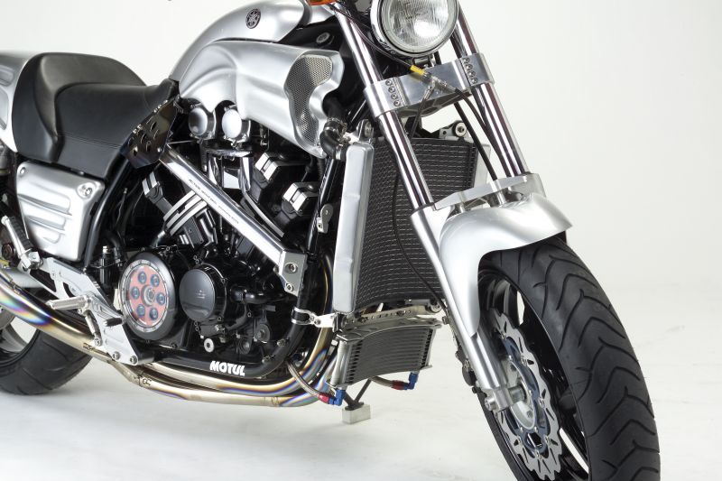 ACTIVEビッグラジエーター専用 ラウンドオイルクーラーキット シルバー #6 9インチ13段 V-MAX 96-