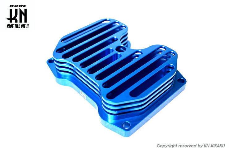 KN ビレットヘッドカバー ブルー マジェスティS SMAX フォース
