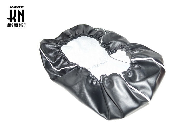 2WAY シートカバー 被せるタイプ ブラック(ホワイトパイピング) ビーノ 5AU/SA10