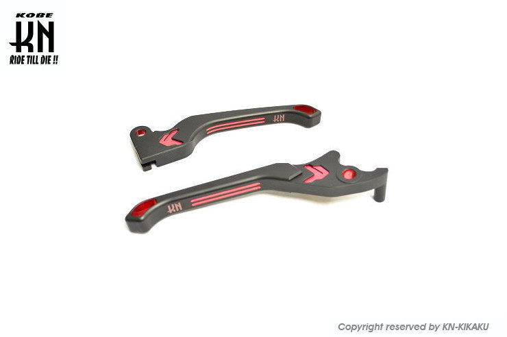 KNデュアルカラーレバー2 マットブラック/レッド スウィッシュ