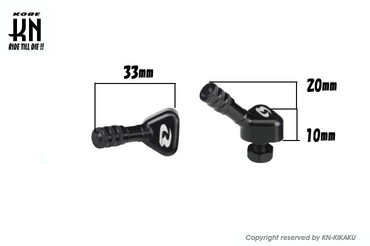 RCB アルミCNCエアーバルブ 45度 ゴールド 汎用(チューブレスホイール専用)