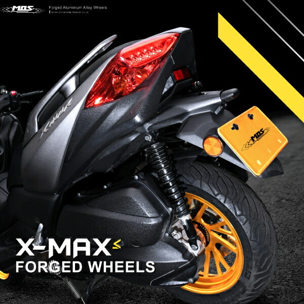 MOS 鍛造アルミホイール前後セット XF-10 ブルー XMAX250/300