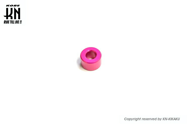M6用 アルミカラー ピンク 厚さ8mm