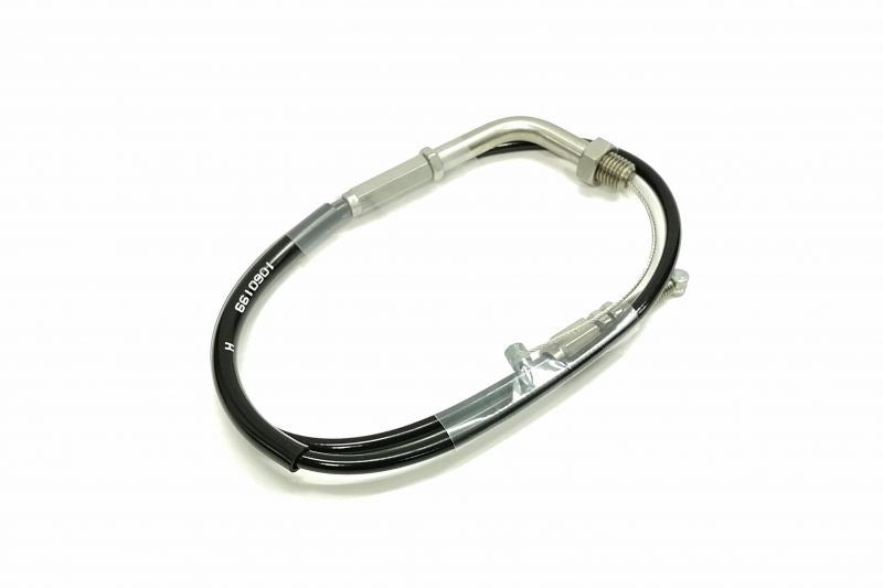 Dedicated throttle cable, pull side, chrome fittings/black outer, GSX1300R GSX-R1000