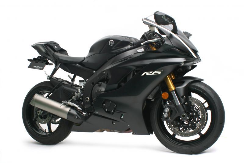 Fender Eliminator Kit with LED License Plate Light, Black, YZF-R6