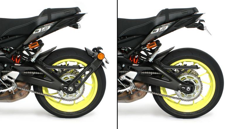 Fender Eliminator Kit with LED License Plate Light, Black - MT-09