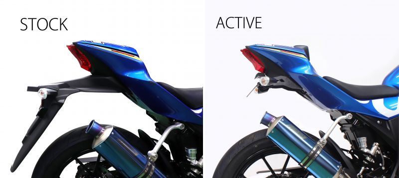 Fender Eliminator Kit with LED License Plate Light, Black, for GSX-R125/S125