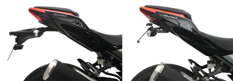 Fender Eliminator Kit with LED License Plate Light Black Ninja 250/400 Z250/400