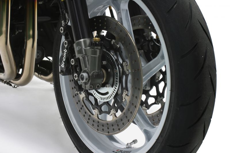 AH1フォーク用 アキシャルキャリパーサポート シルバー 40mmピッチ/310mmローター CB1300SF CB1300SB