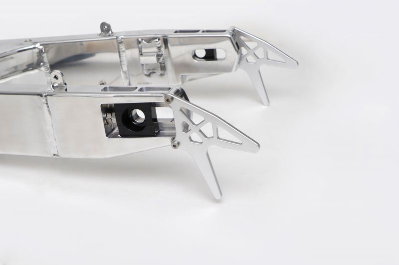 Polished Swingarm Spool Plates for Box-Section Swingarms (Left and Right Set)