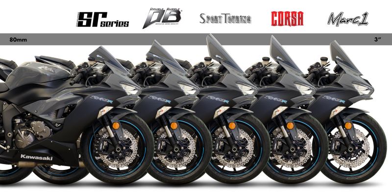 スクリーン ダブルバブル ダークスモーク ZX-6R 636