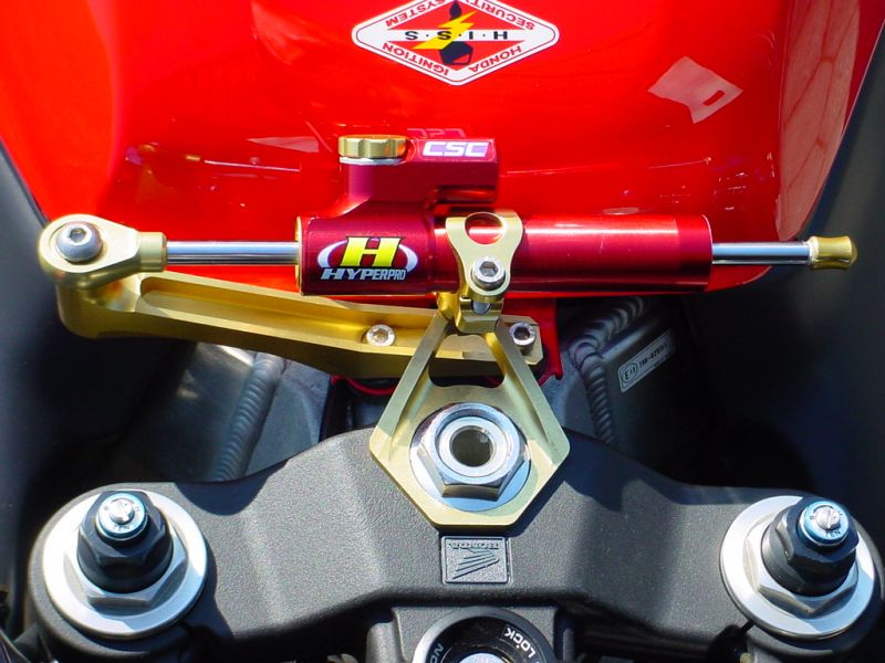 CNCステアリングダンパーステー タイプ3 ブラック 75mm CBR900RR CBR929RR