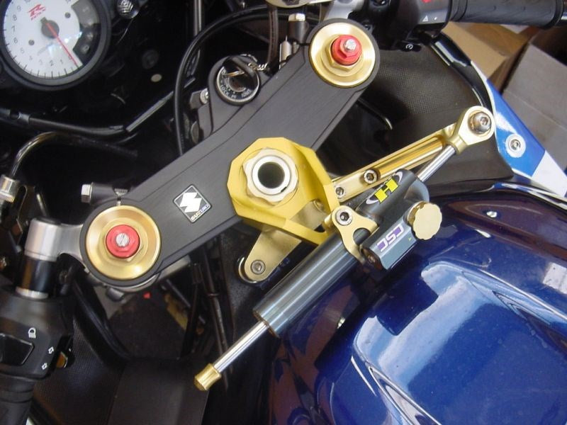 CNC Steering Damper Stay Type 3 Gold 75mm GSX-R1000