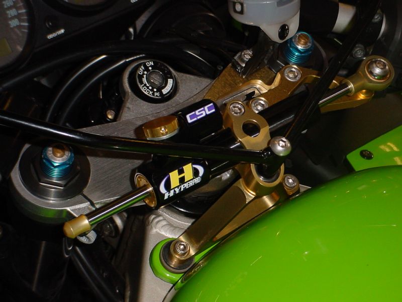 CNCステアリングダンパーステー ステム タイプ1 ブラック 75mm ZX-9R