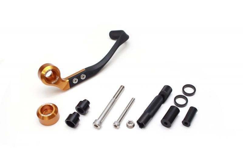Brake Lever Guard & Bar End Full Set, Gold, for Handlebars with Inner Diameter φ15.5-16.75