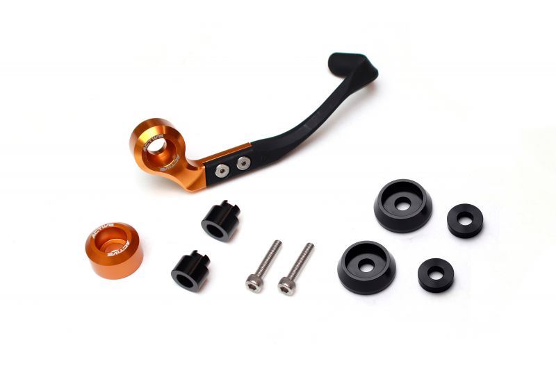 ブレーキレバーガード\U0026バーエンド フルセット ゴールド 取付け部M8用