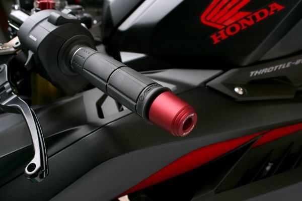Aluminum Bar Ends Matte Red φ30-L30 Set of Left and Right