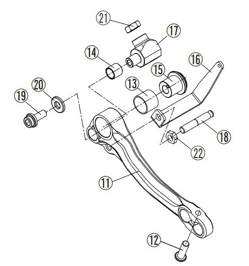 Repair FCK Brake Lever Assy, Pedal Sold Separately, Black ZRX1200 DAEG 09-16
