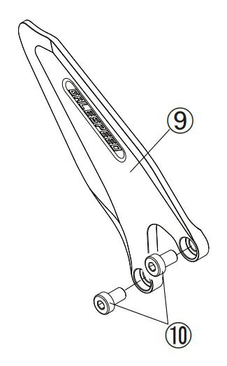 リペア FCK ヒールプレートASSY ブラック 右側 ZX-25R/ZX-25R SE 20-21