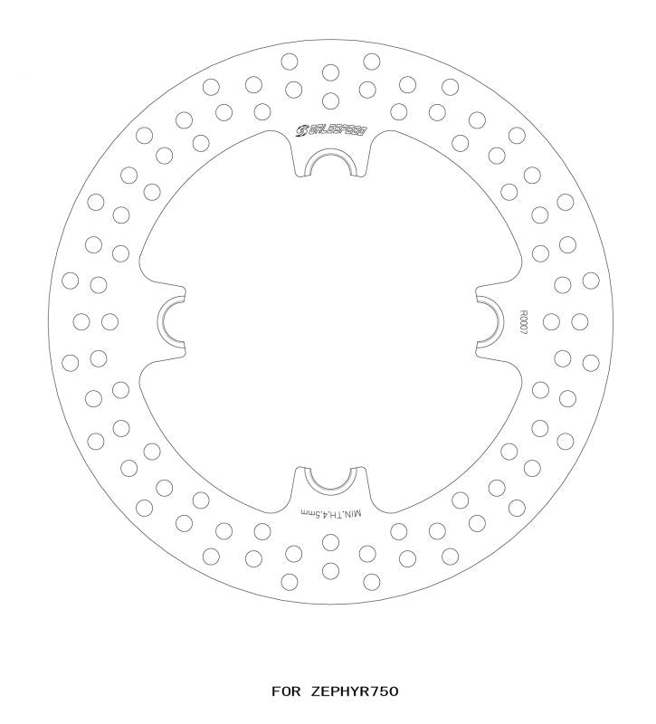 Mono floating disc rotor rear φ230 x T5.0 Zephyr 750/RS