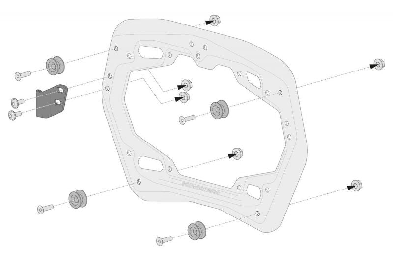 Adapter kit for PRO side carrier, for TRAX, left and right