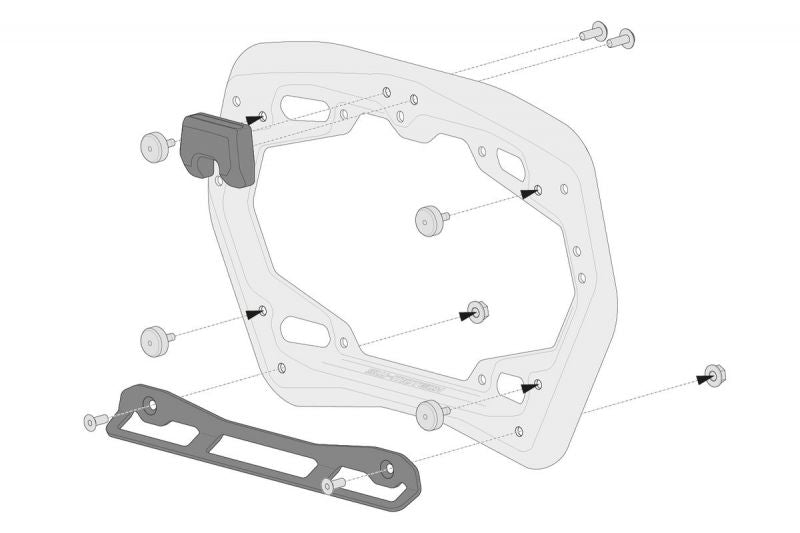Adapter kit for PRO side carrier, for Shad 2, left and right