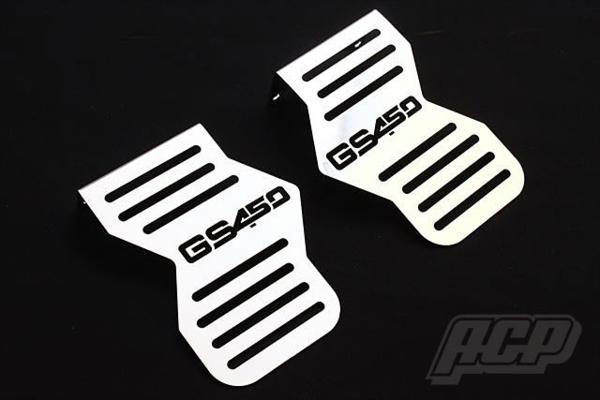 GS400用 メッキ キャブ サイド カバー GS450ロゴ