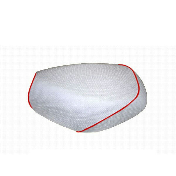 国産 シートカバー エンボスホワイト/赤パイピング 被せタイプ リモコンジョグ/ZR (5KN/5SU/5PT/5SW)