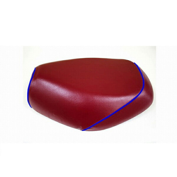 【アウトレット】 国産 シートカバー ワインレッド/青パイピング 被せ ジャイロX (TD01)