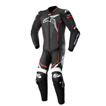 GP Plus v2 Leather Suit Black/White/Red Fluo 52