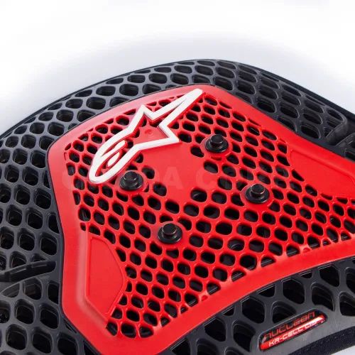 NUCLEON KR-CELL CiS PROTECTOR Chest Protector TRANSPARENT Smoke/Red Snap Button Type Size L