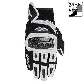 GP AIR LEATHER GLOVE Leather Gloves Gloves 12 Black White L Size