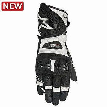 SUPERTECH GLOVE Leather Gloves Racing Gloves Gloves 12 Black White S Size
