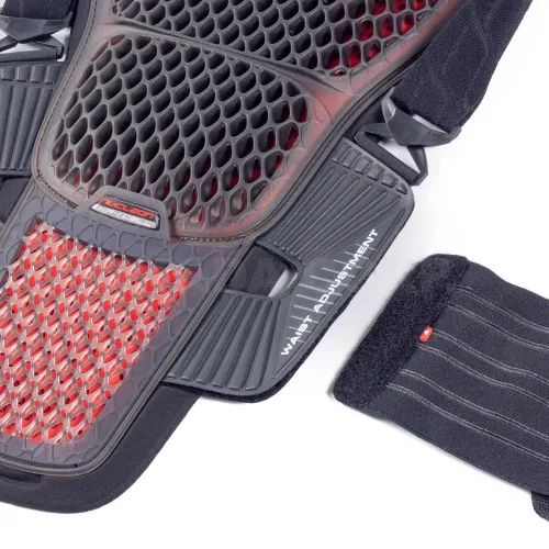 NUCLEON KR-R CELL PROTECTOR Back Protector TRANSPARENT Smoke/Red/Black Size S