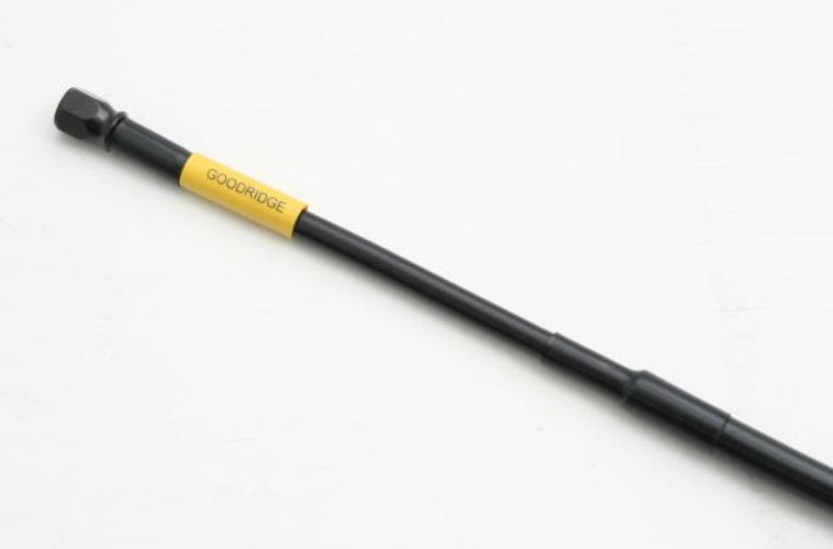 Mesh Brake Hose Hose Total Length 1485mm Universal Hose / with Guide Black Stainless Black