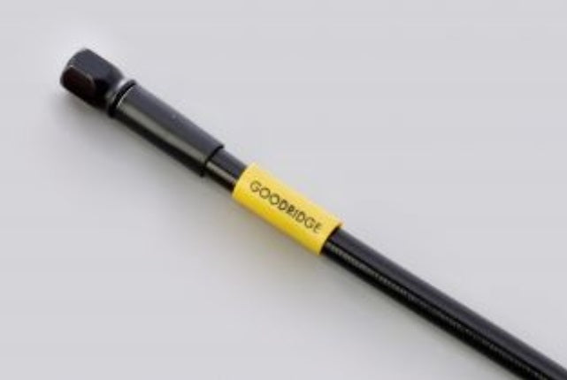 Mesh Brake Hose, Total Hose Length 610mm, Universal Hose, Black, Stainless Black