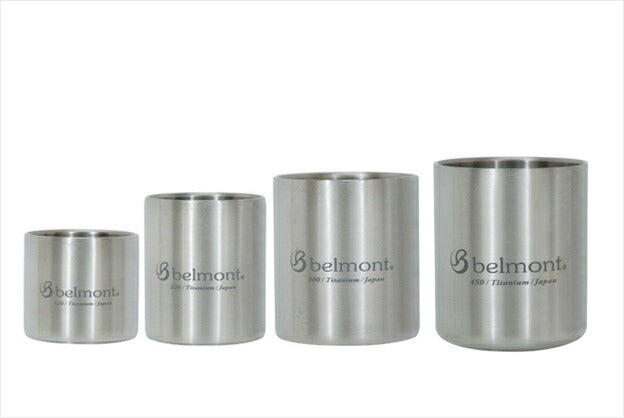Titanium Double-Walled Cup Set of 4 with Case