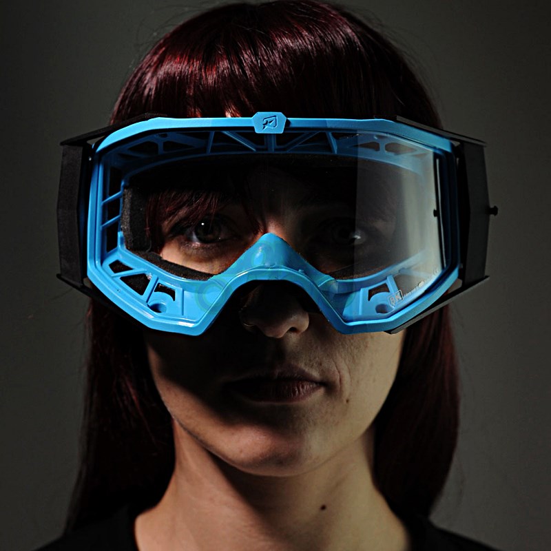 8Kゴーグル ユーロフィット シングルクリアレンズ ターコイズ/ブラック